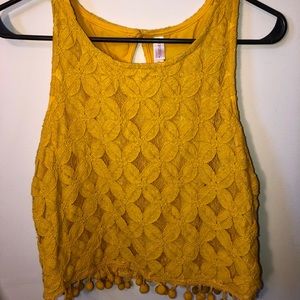 Yellow pattern tank top